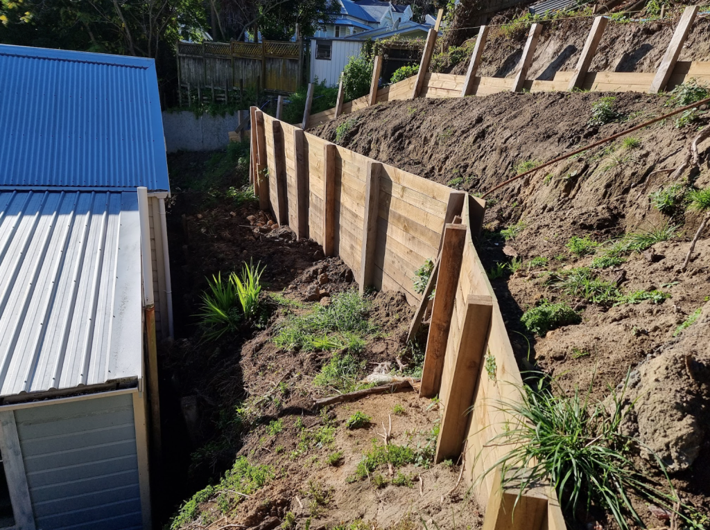 Retaining wall in Nelson